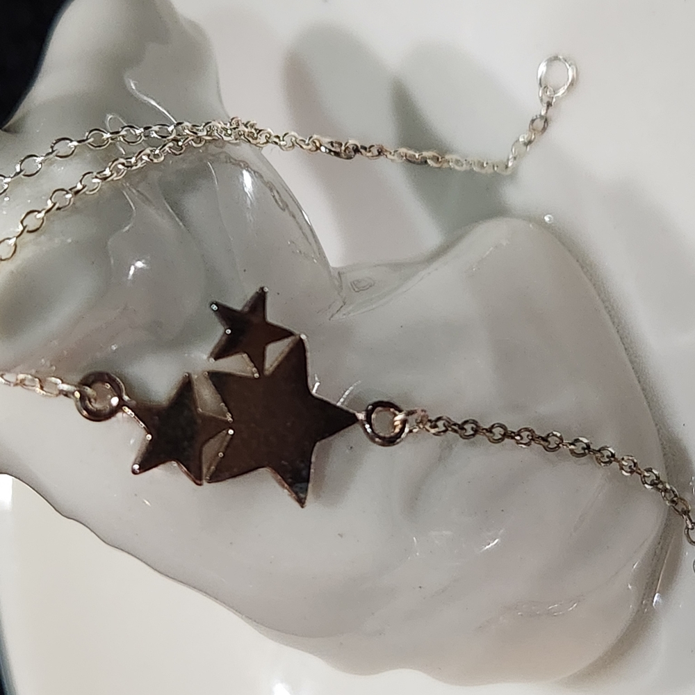 Elegant Silver Star Bracelet